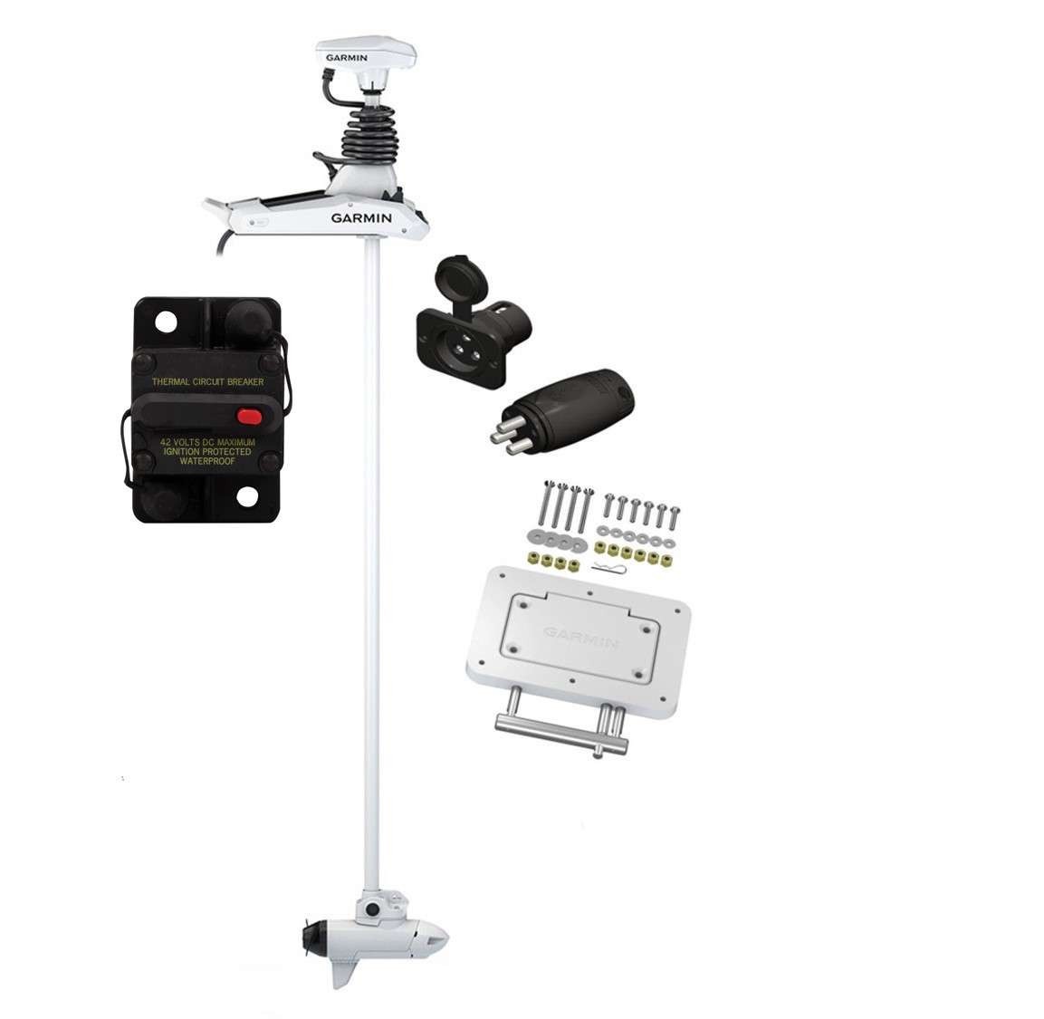 Garmin Force Kraken 63" White Trolling Motor Bundle